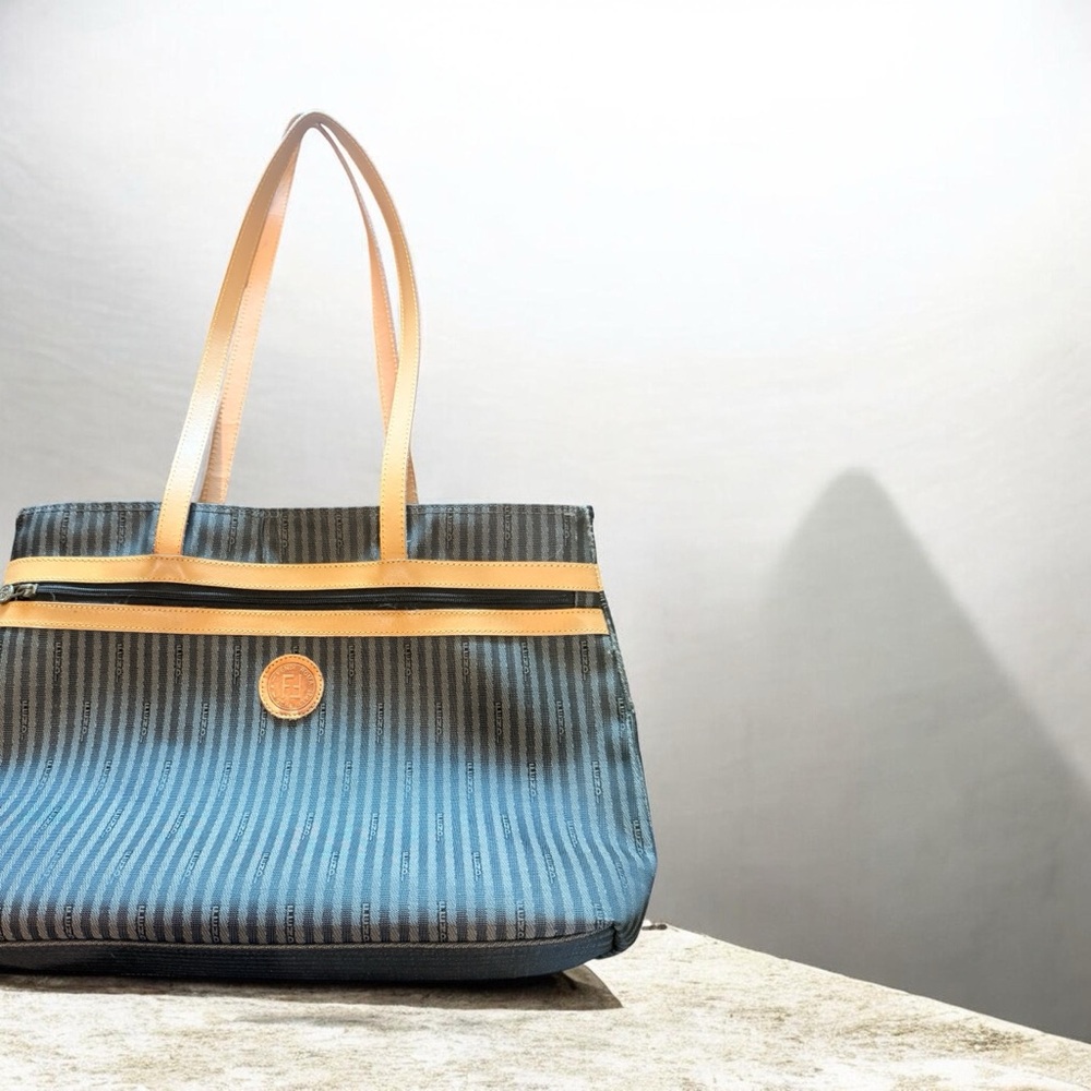 Vintage Fendi Pequin Stripe Tote Bag - Picture 11 of 15